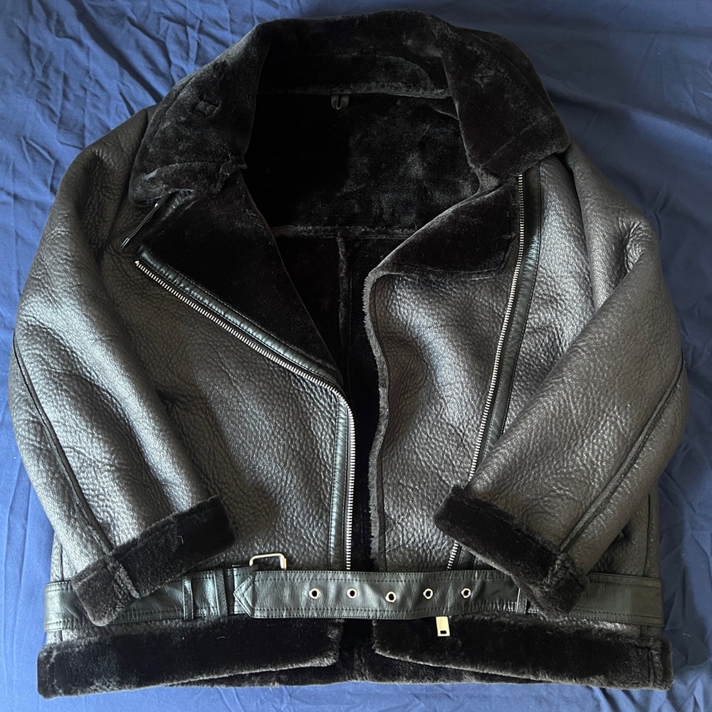 Zara Black Biker Jacket - Picture 6 of 6
